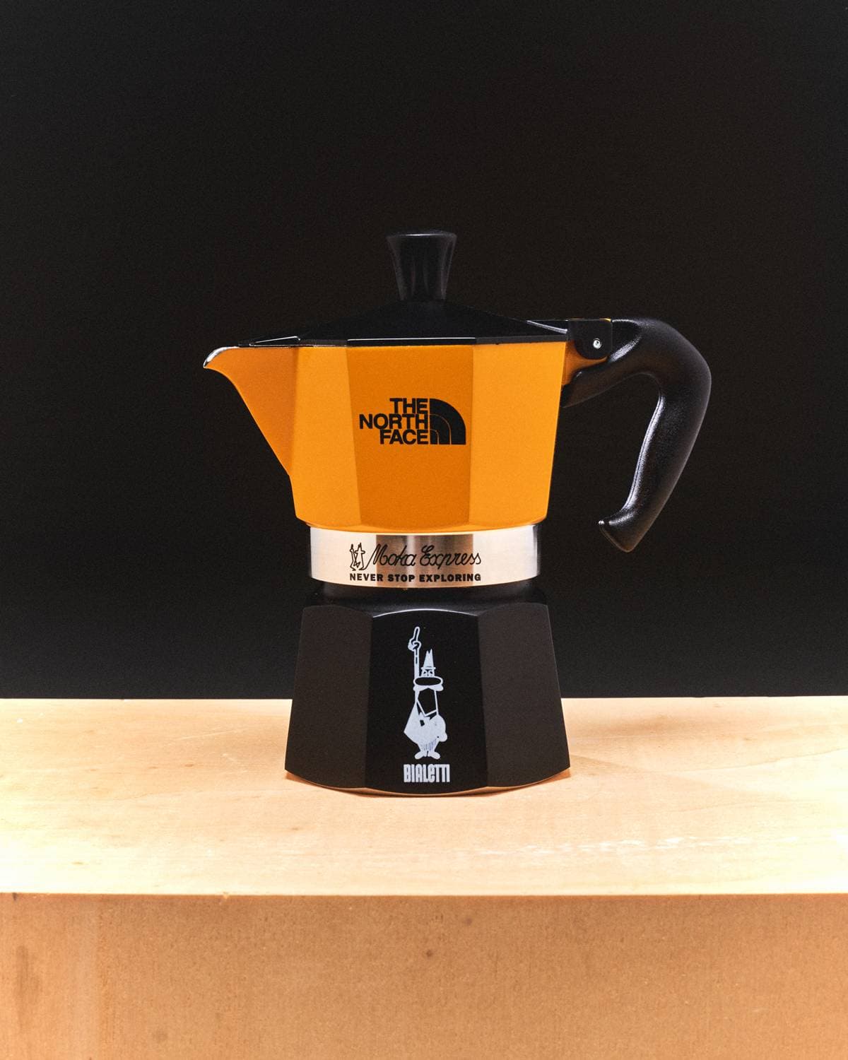 North Face and Bialetti still life