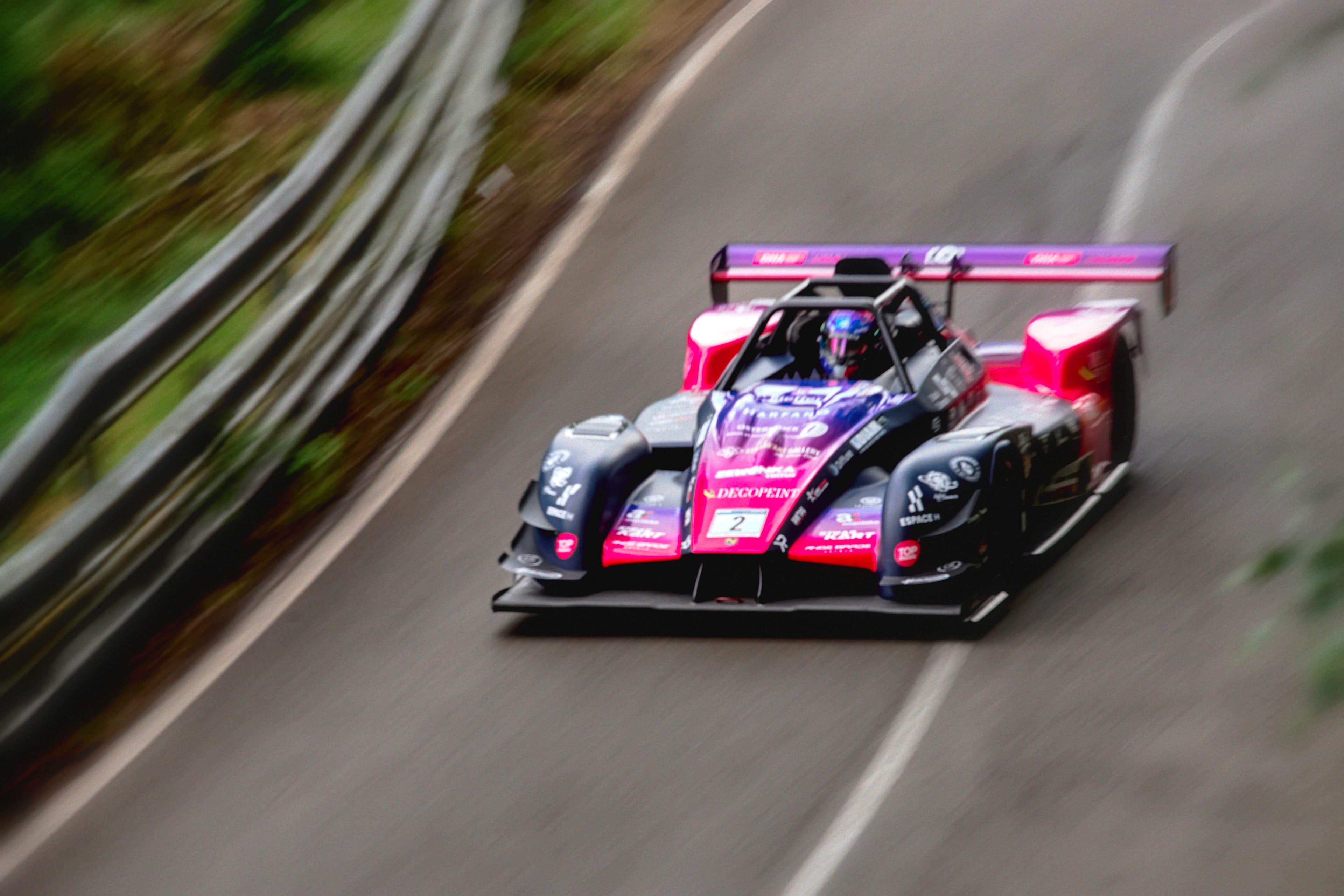 Prototype race car in motion